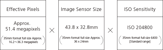 Effective Pixels, Image Sensor Size, ISO Sensitivity