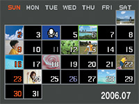 Calendar Function for Day-by-Day Display of Captured Images