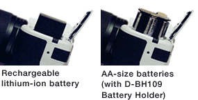 Rechargeable lithium-ion battery AA-size batteries (with D-BH109 Battery Holder)