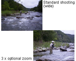 Standard shooting(wide),3 x Optical Zoom