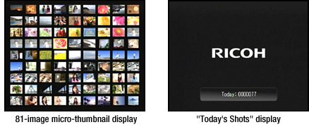 81-image micro-thumbnail display/-Today's Shots- display