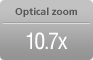 Optical zoom 10.7x