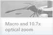 Macro and 10.7x optical zoom