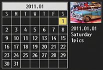 Calendar playback makes it instantly clear when photos were taken.