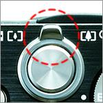 Select one of two zooming speeds with the zoom lever