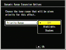 Dynamic Range Expansion options