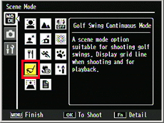 Golf Swing Continuous Mode