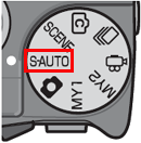 The S-AUTO mode is located in the mode dial.