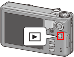 Press and hold the playback button of the camera to turn on the camera.