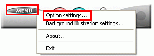 The [Option Settings] dialog box appears if you select [Option Settings] on the menu that appears when you press [MENU] in the DL-10 window.