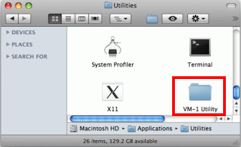 Open the [VM-1 Utility] folder.