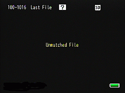 The -Unmatched File- message