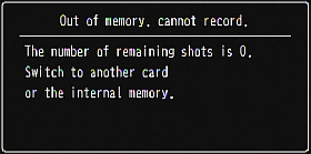 “If you get this message, please make sure there is sufficient memory or delete some files that you do not need.