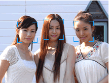Example of face recognition