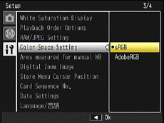 The Color Space Setting 