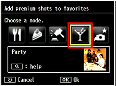 Add premium shots to favorites