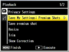 Save My Settings: Premium Shots