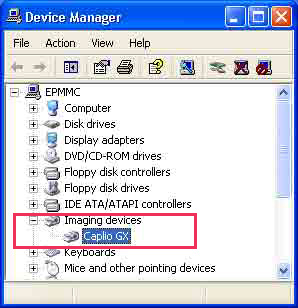 Device Manager > Imaging devices > Your camera model name