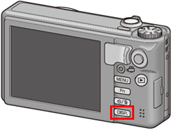 カメラの［ DISP. ］ボタンを押すことにより表示が切り替わります