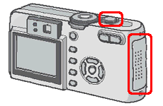 SD メモリーカードをデジタル カメラにセットし、電源を入れます