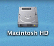 起動ディスク [Macintosh HD] をダブルクリックします