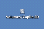 [Volumes/Caplio] または [Volumes/Caplio.SD] をダブルクリックします