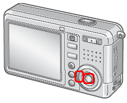 [OK] ボタン、または [＜] ボタンを押します。撮影設定メニューが消え、画面上に設定値が表示されます