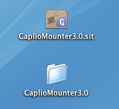 ブラウザーの設定によっては、ダウンロードしたファイルが自動的に解凍され、[Caplio_Mounter 3.0] フォルダが作成されます