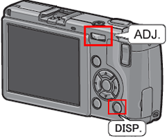 ハイライト表示を確認するには、［ DISP. ］ ボタンを押し、液晶モニターの表示を変更してご確認ください