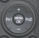 ＋－ボタンで「連写」を選択し、 Fn2 ボタンを押します