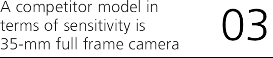 A competitor model in terms of sensitivity is 35-mm full frame camera 03