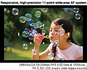Responsive, high-precision 11-point wide-area AF system