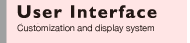 User Interface: Customization and display system