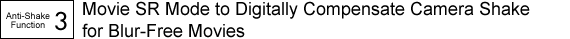Movie SR Mode to Digitally Compensate Camera Shake for Blur-Free Movies