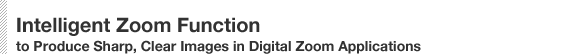 Intelligent Zoom Function to Produce Sharp, Clear Images in Digital Zoom Applications
