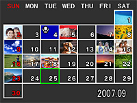 Calendar Function for Day-by-Day Display of Captured Images