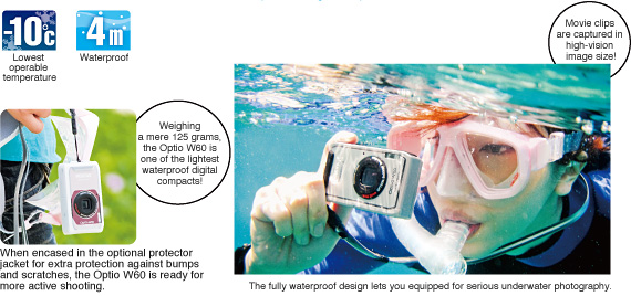 Waterproof, Dustproof Design to Faithfully Capture the Beautiful Underwater World