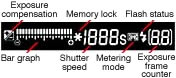 Multi-information viewfinder display for at-a-glance confirmation