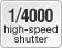 1/4000 hight-speed shutter