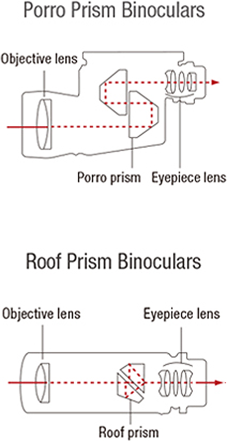 ポロプリズム式双眼鏡 ダハプリズム式双眼鏡