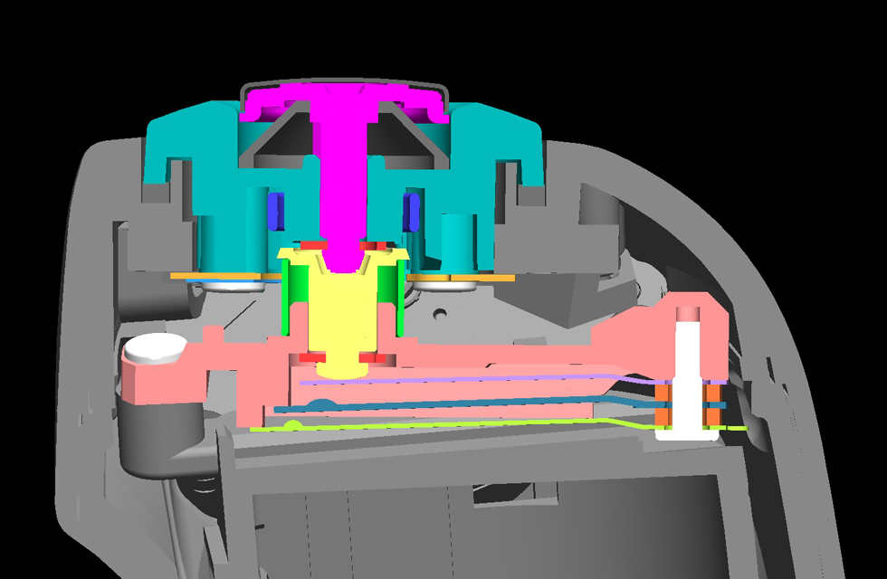 Structural drawing of leaf switch