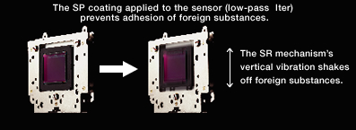 The SP coating applied to the sensor (low-pass lter) prevents adhesion of foreign substances.
