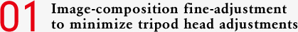 01 Image-composition fine-adjustment to minimize tripod head adjustments