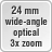24mm wide-angle optical 3x zoom 