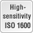 High- sensitivity ISO 1600