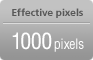 Effective pixels 1000pixels