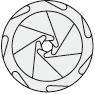 Seven-blade shutter for nearly round lens performance 