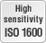 High-sensitivity ISO 1600