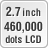 2.7 inch 460,000 dots LCD