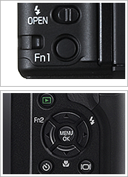 Function button for one-push switching between functions.